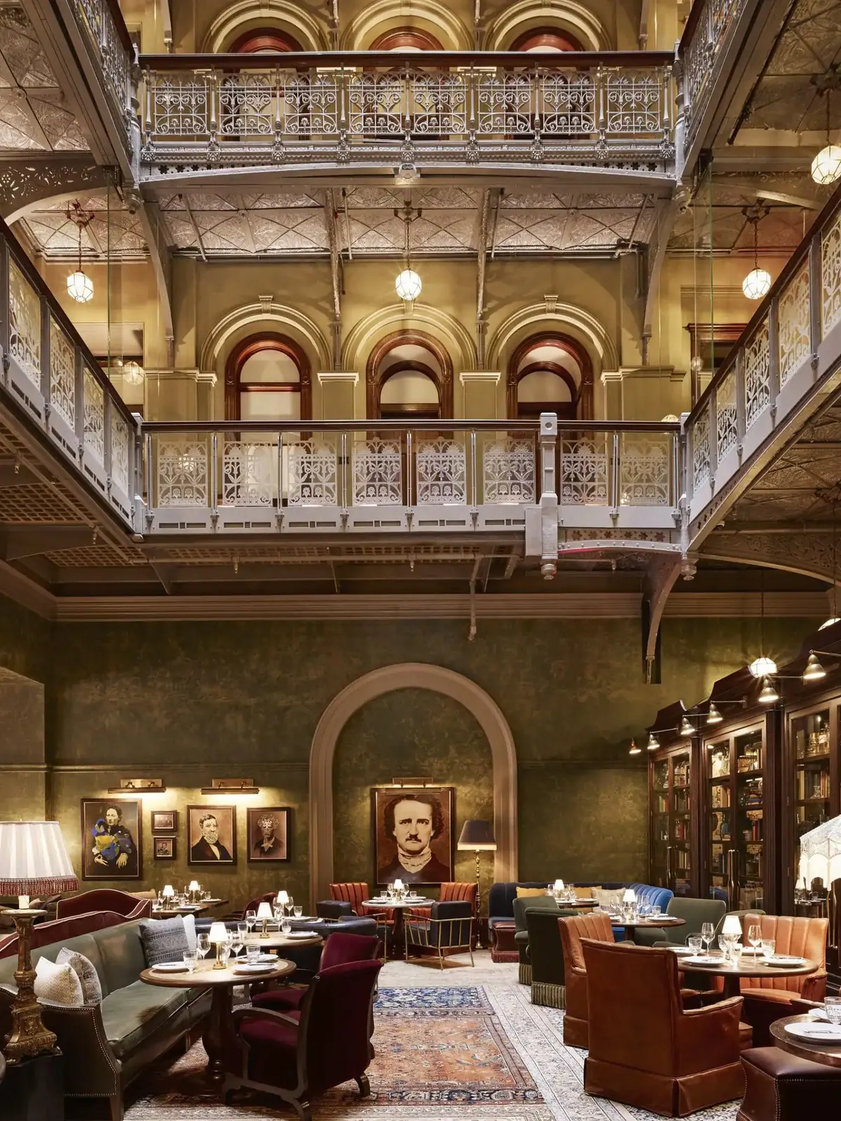 The restored Victorian atrium of the Temple Court Building